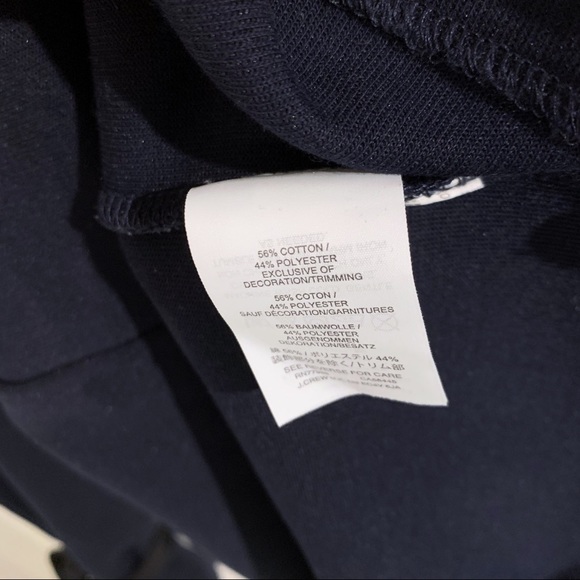 J.crew navy sweatshirt with cuff-tie - Picture 2 of 2